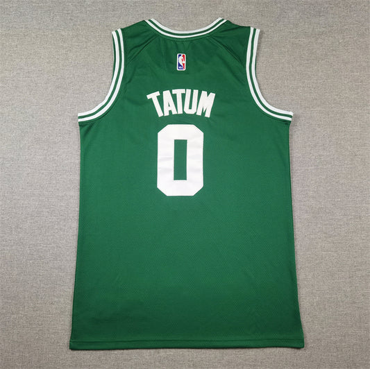 Boston CELTICS TATUM #0 White Top Quality Hot Pressing Green NBA Jersey