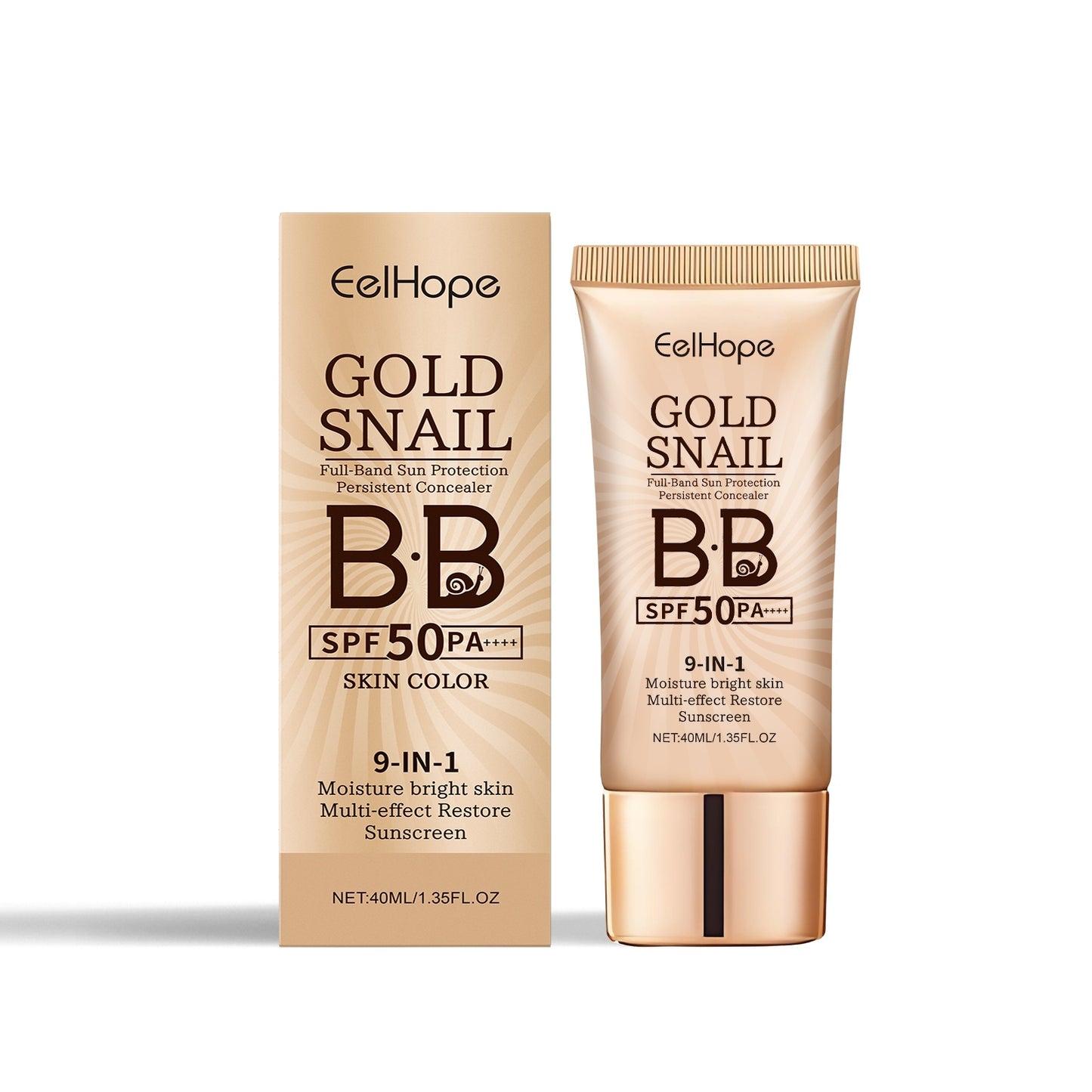 Gold Snail BB Cream Face Sunscreen Spf 50 Non-greasy Moisturizer Waterproof Skin UV Protection Refresh Sun Block Isolation Cream