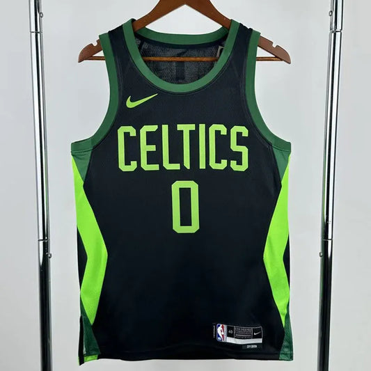 CELTICS TATUM #0 Black City Edition Top Quality Hot Pressing NBA Jersey