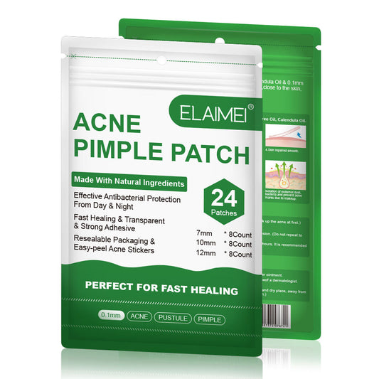 ELAIMEI Advanced Hydrocolloid Blemish Patches – Invisible Day & Night Waterproof Spot Covers (32 Patches)