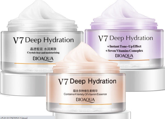 BIOAQUA V7 Crystal Clear Whitening & Deep Hydration Face Cream - Natural Radiance