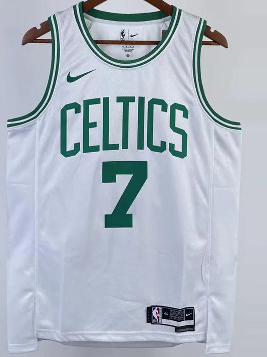 CELTICS BROWN #7 White Top Quality Hot Pressing NBA Jersey