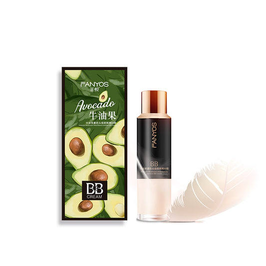 FANYOS Avocado BB Cream & Concealer – Lightweight Liquid Foundation with Mushroom Applicator
