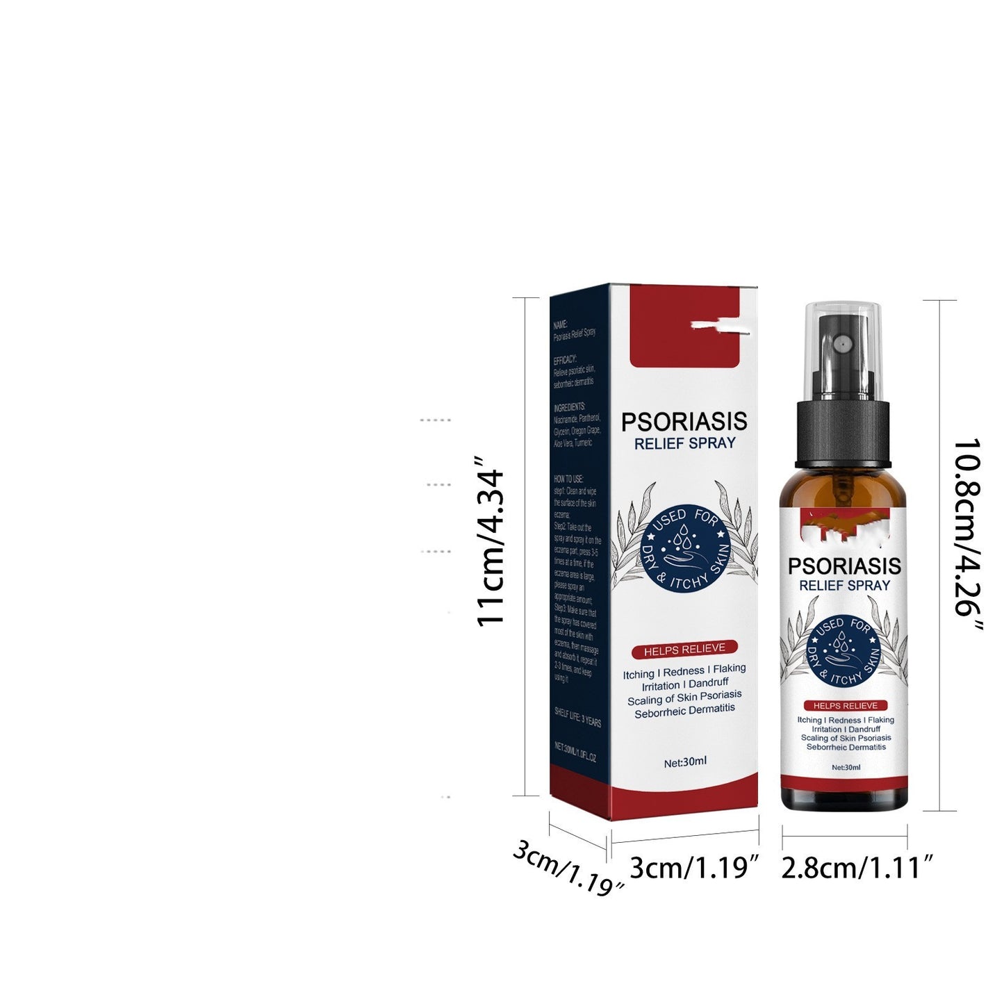 KENANLAN Psoriasis Relief Spray, Anti-Rash & Redness Herbal Support