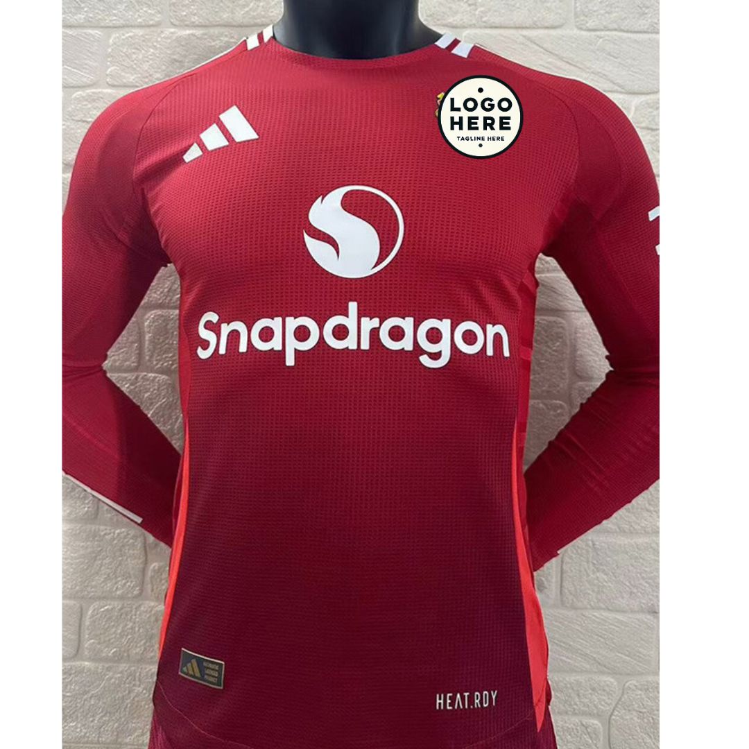 MANU Home Long Sleeve Player Version Soccer Jersey