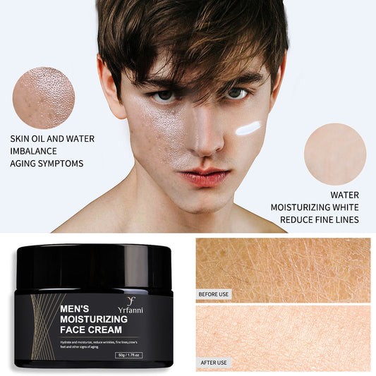 Men's Moisturizing Face Cream: Anti-Wrinkle, Hydrating & Refreshing with Hyaluronic Acid & Natural Extracts