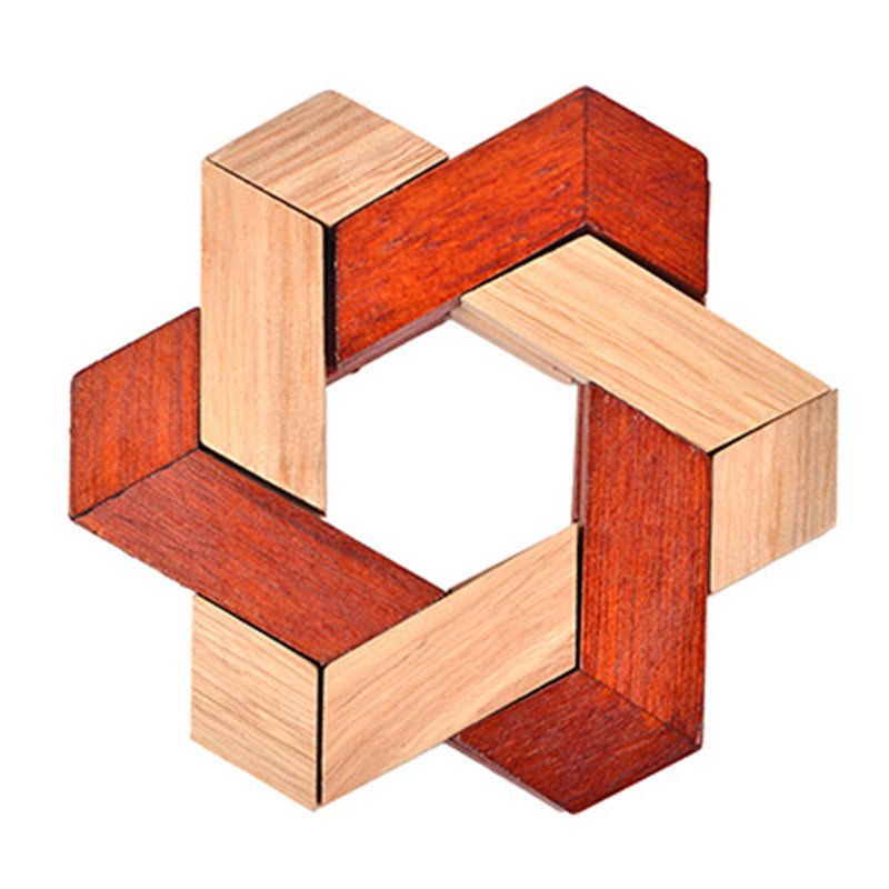 Wooden Classic Educational Toy - Kongming Luban Lock Educational Toy