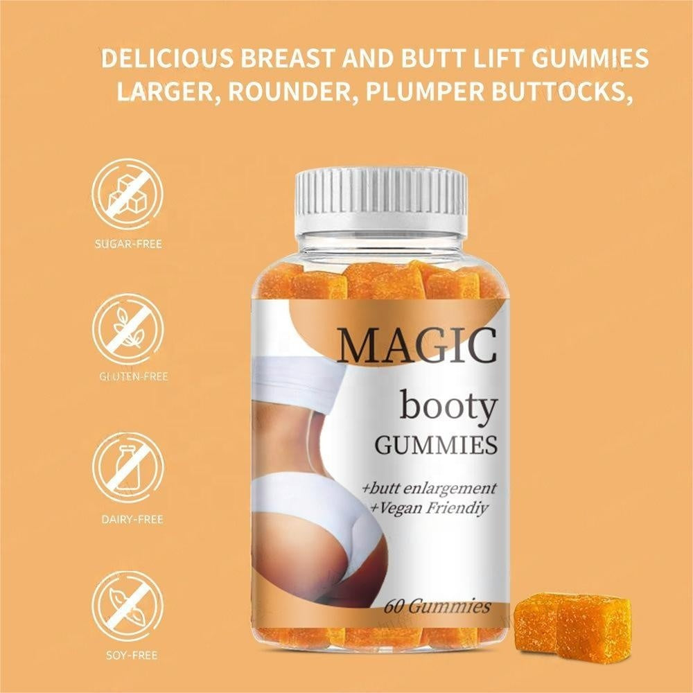 Hip-lifting Gummy - Cubes Bigger Hip and Butt Lifter Booster Enlargement Gummies Pour Les Fesses En Sachet BBL Gummies