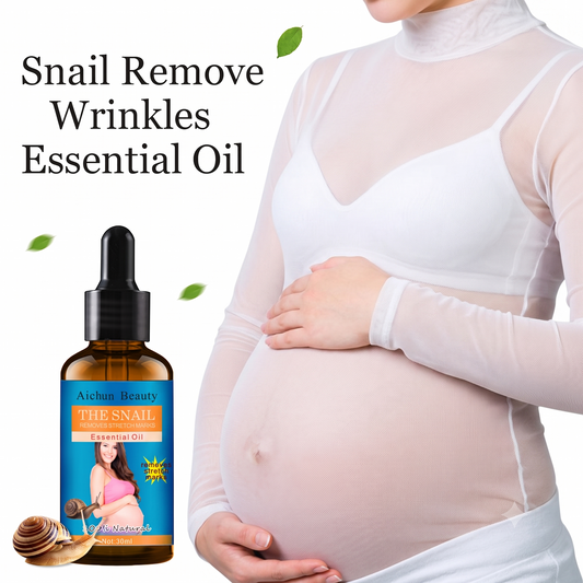 AICHUN BEAUTY Snail Postpartum Belly Massage Oil - Natural Stretch Mark Repair, Abdominal Skin Toning & Elasticity Recovery Treatment (30ml)