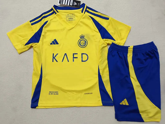 2025 AL-Nassr Home Kids Player Version Soccer Jersey - Ronaldo Jersey