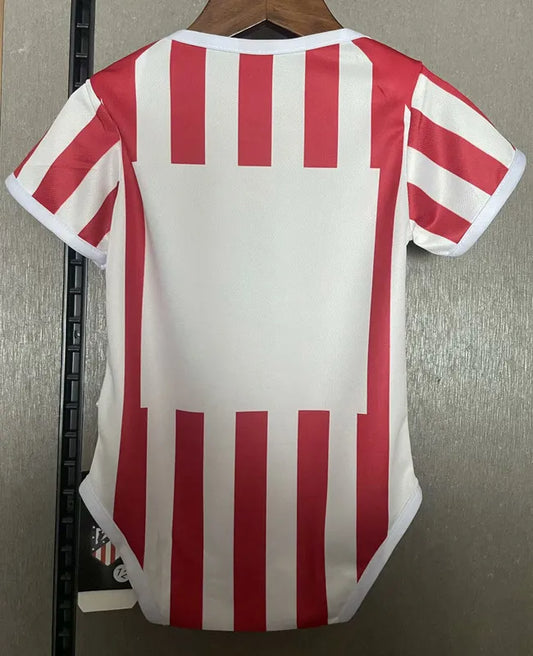 2025-26 Atletico Madrid (ATM) Home Baby Player Soccer Jersey Suit - Atletico Madrid Baby Kit