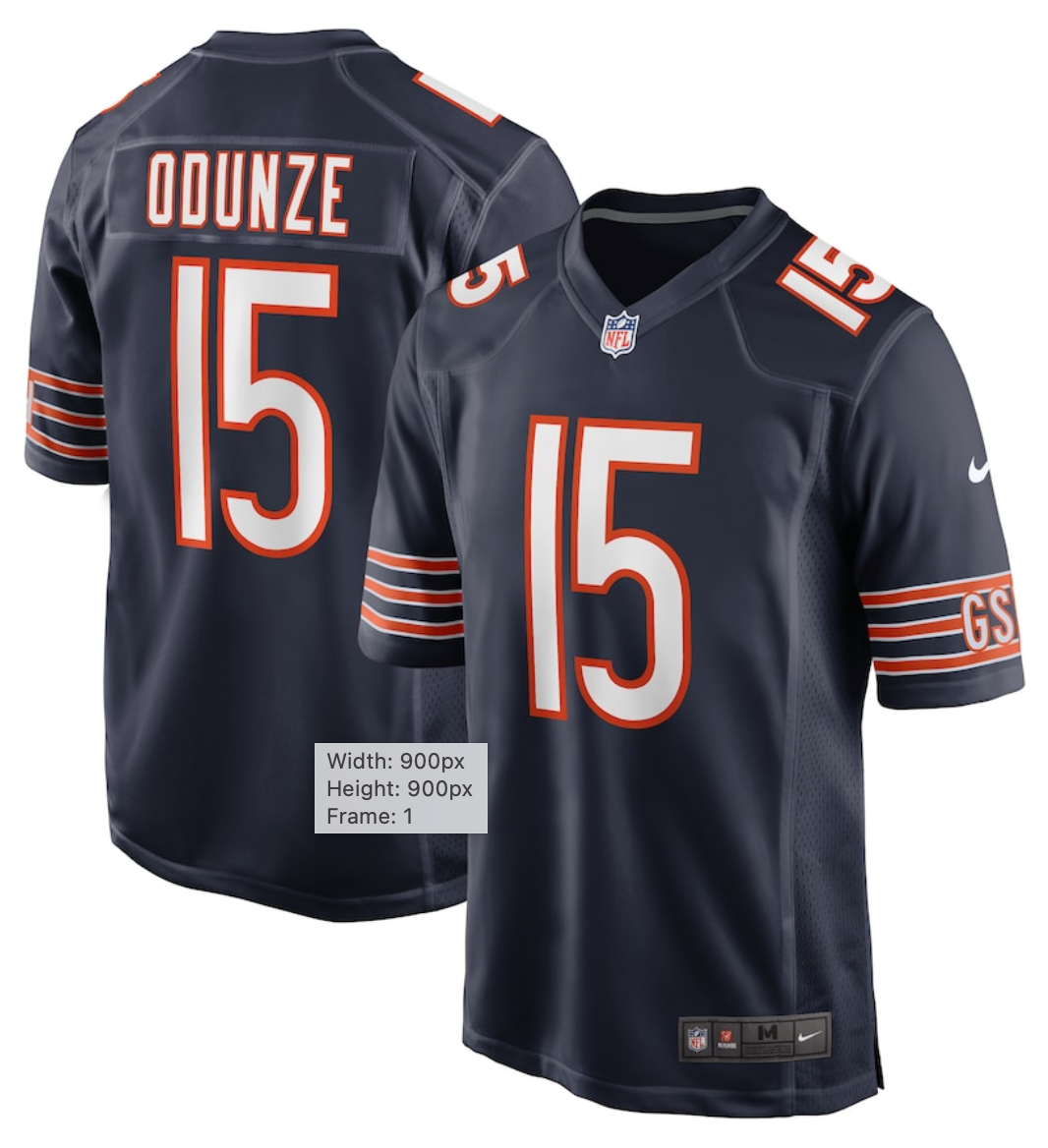 NFL Chicago Bears Williams, Odunze, Payton, Moore, Fields and Customize Name/Number Jerseys - Quality Fabric Jersey