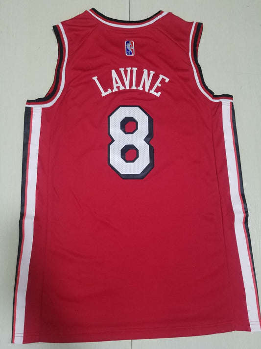 Chicago BULLS LAVINE # 8 Red NBA Jersey