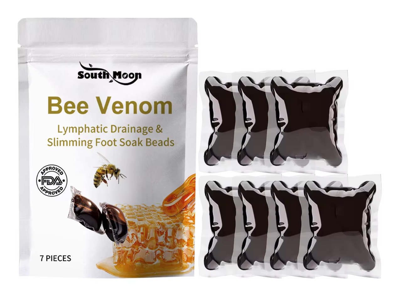 SOUTH MOON Lymphatic Detox, Fat Burner, Slimming, Insomnia Relief, Leg Swelling and Varicose Veins Support Gel
