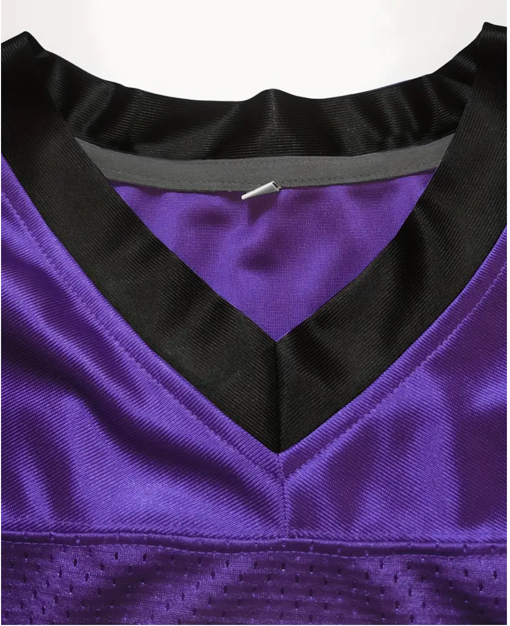 NFL American Football Baltimore Ravens Personalized V-Neck Sports Jersey - High-Quality Embroidered Athletic Shirt with Custom Name & Number