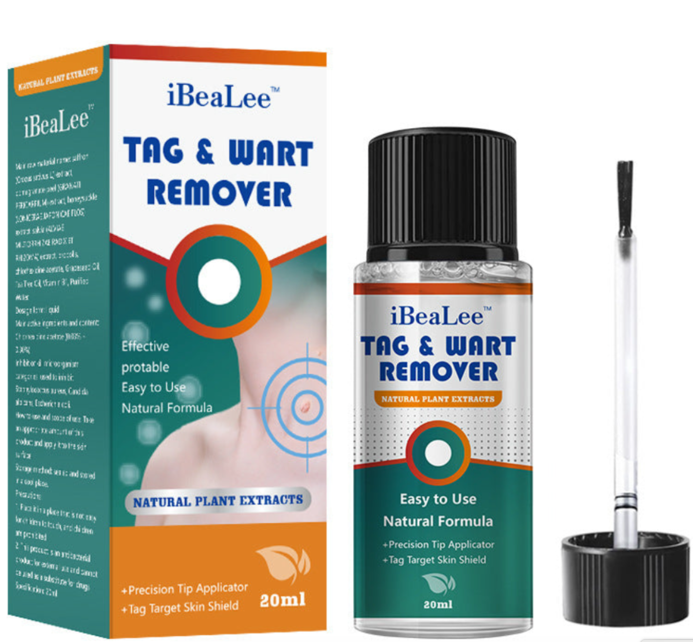 iBeaLee Precision Tag & Wart Remover Support – Natural Plant Extract Solution for All Skin (Genital & Body)