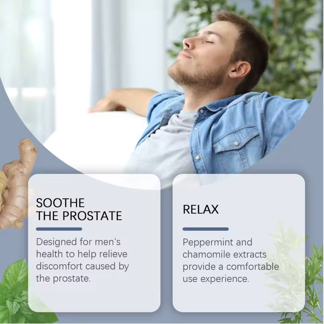South Moon Men's Prostate Care Patch – Natural Relief for Prostatitis, Frequent Urination & Urethritis (30 Herbal Patches)