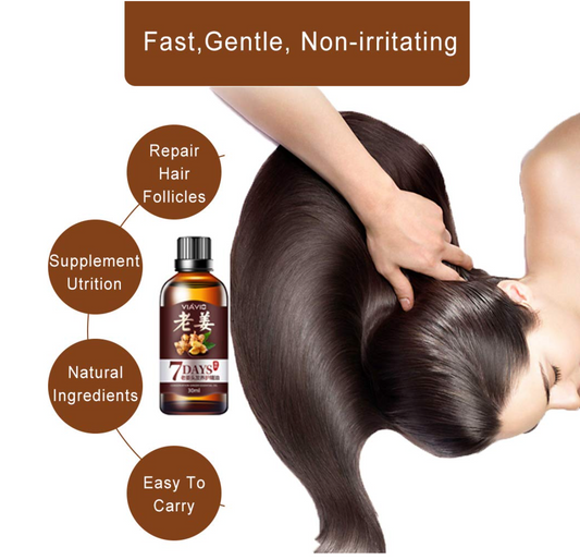 DAGEDA New Ginger Hair Growth Oil Essence, Stops Hair Loss, Dense Thicken Hair, Balding Supports Healthy Hair Growth for Women & Men-30ml - Buy 3 Pay For 2