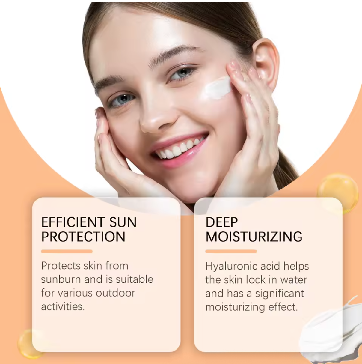 EELHOE Sunscreen Lotion SPF 60+ PA+++ - Refreshing Sunscreen Moisturizing Breathable Facial