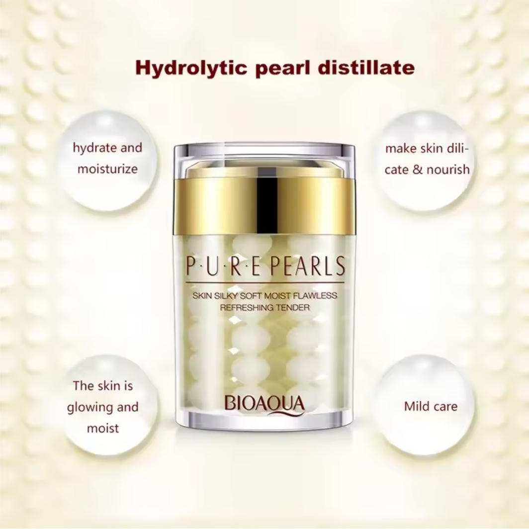 BIOAQUA Anti-Wrinkle Moisturizing Cream with Pure Pearl Essence for Removing Skin Spots and Acne, Anti-Aging, 60m