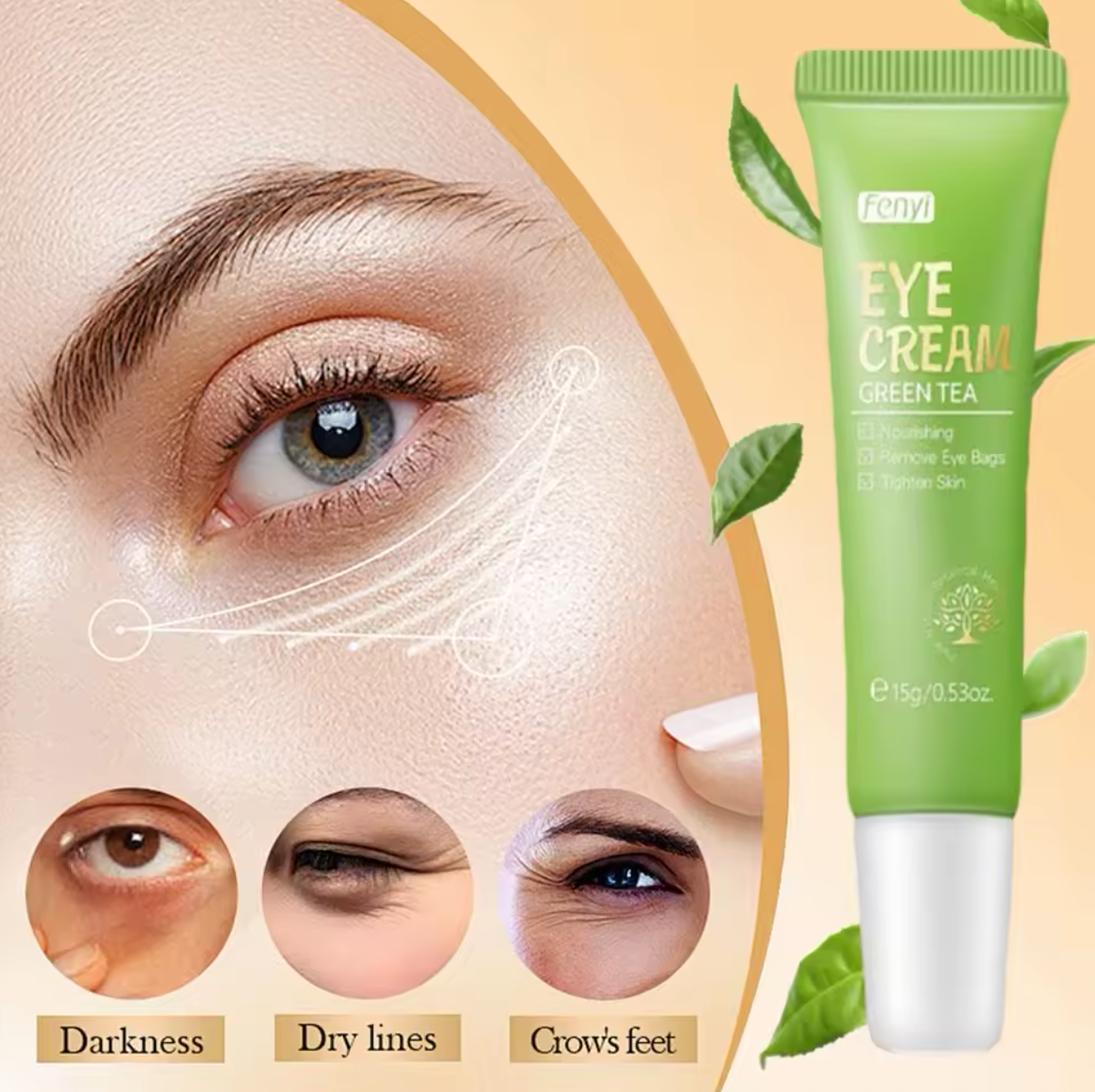 FENYI Korean Cosmetics Anti-Wrinkle Green Tea Eye Cream