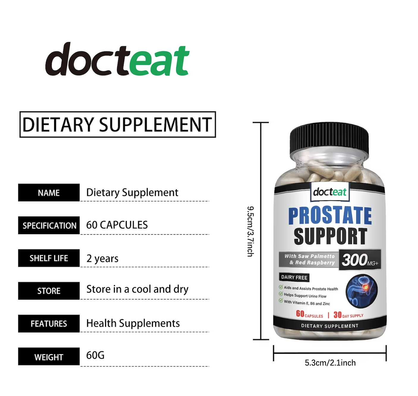 Saw Palmetto Complex Capsules – Advanced Prostate & Urinary Health Support (60 Caps)