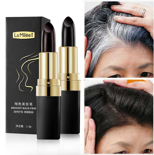 LA MILLEE Instant Single-Use Hair Dye Pen – Temporary White Hair Cover, Botanical & Portable