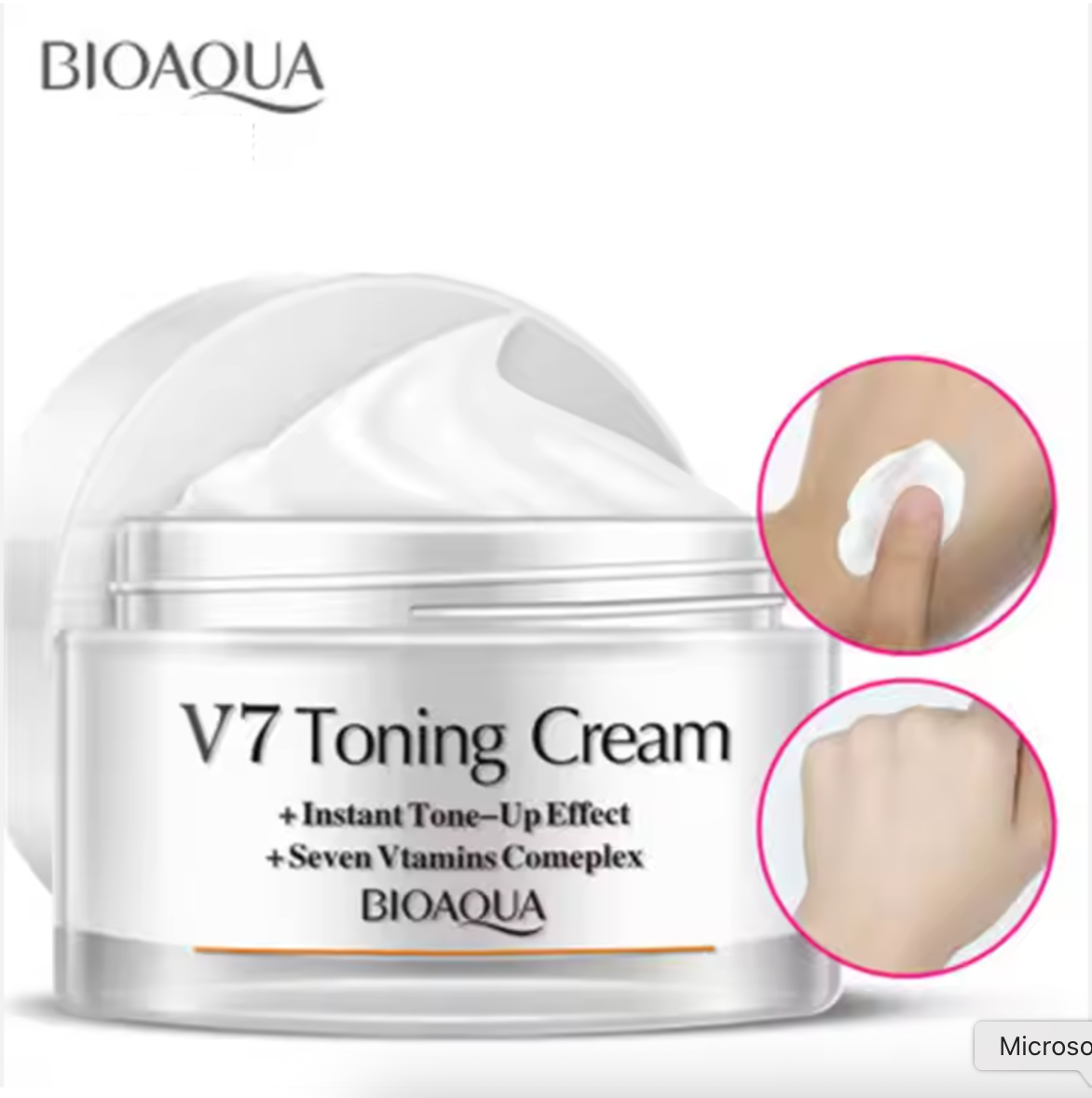 BIOAQUA V7 Crystal Clear Whitening & Deep Hydration Face Cream - Natural Radiance