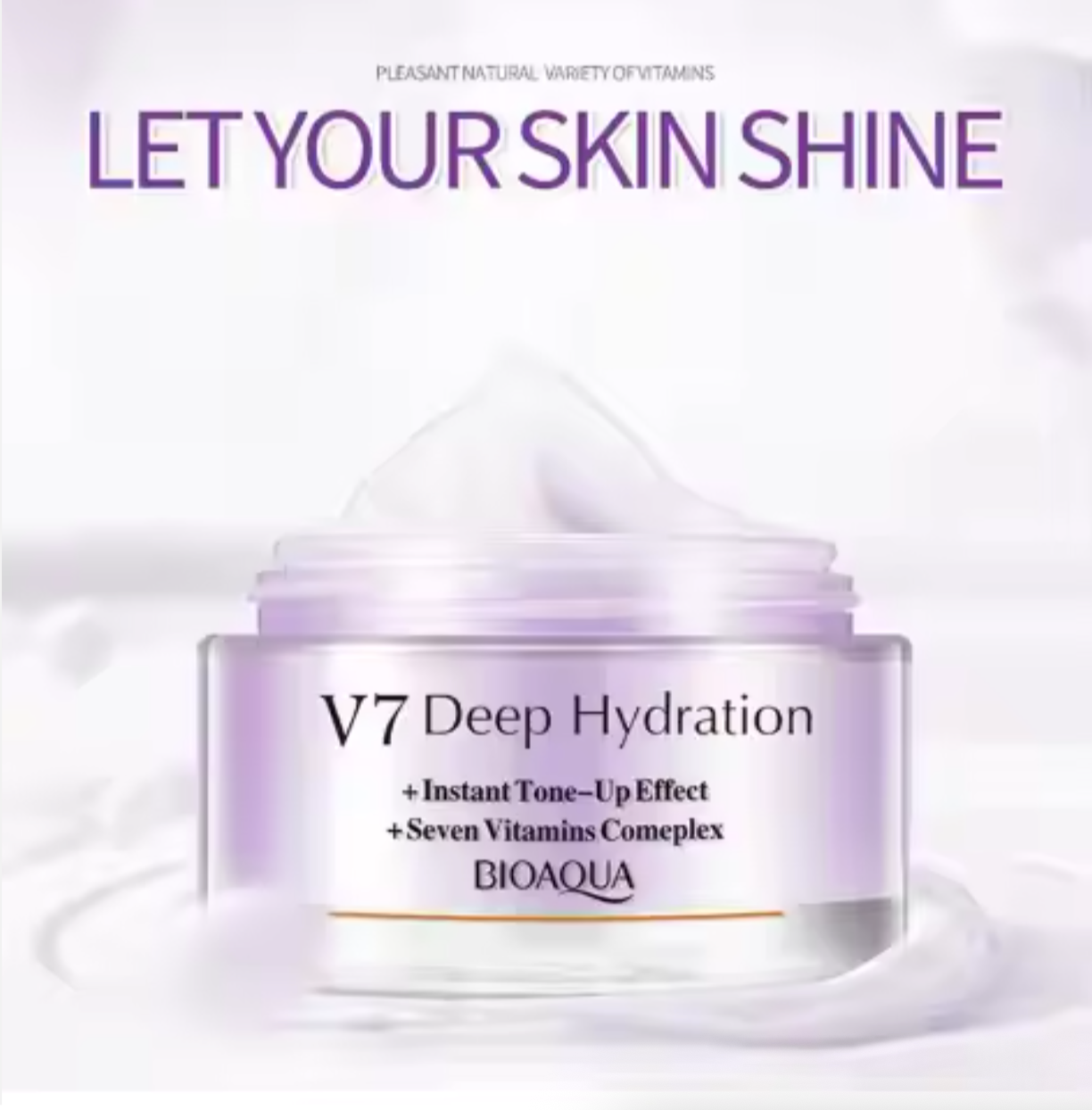 BIOAQUA V7 Crystal Clear Whitening & Deep Hydration Face Cream - Natural Radiance
