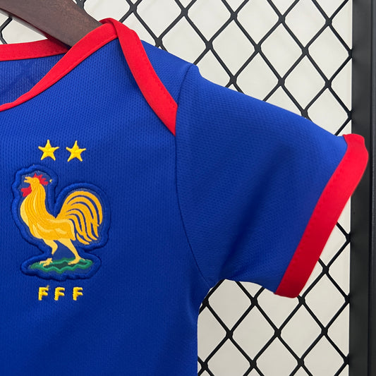 2025-26 France Home Baby Player Soccer Jersey Suit - France Baby Kit