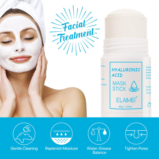 ELEIMEI Eggplant, Hyaluronic Acid, Green Tea, Strawberry, Vitamin C, Coffee Infused Moisturizing and Oil-Control Face Cleansing Mask