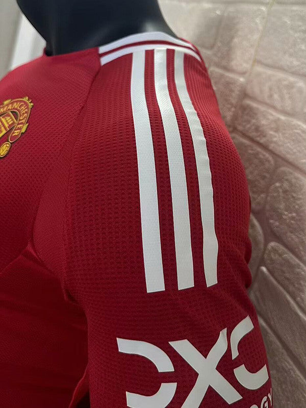 MANU Home Long Sleeve Player Version Soccer Jersey