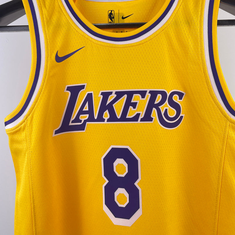 Lakers BRYANT #8 Yellow Kids NBA Jersey