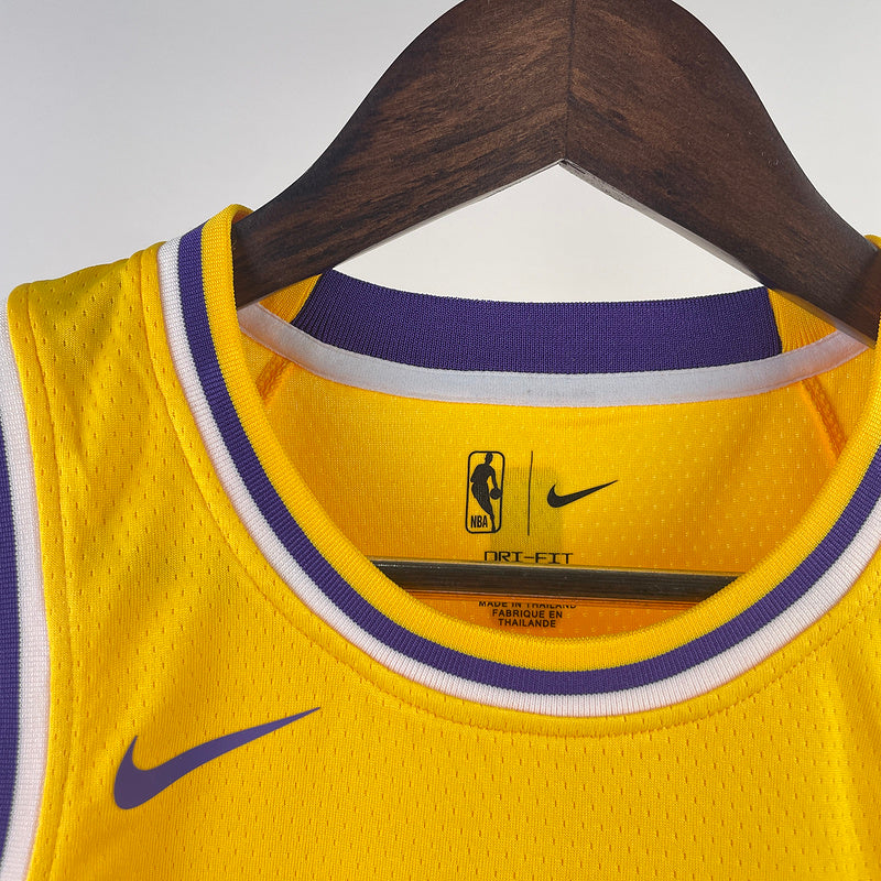Lakers BRYANT #8 Yellow Kids NBA Jersey