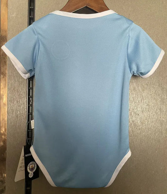 2025-26 Manchester City Home Baby Player Soccer Jersey Suit - Manchester City Baby Kit