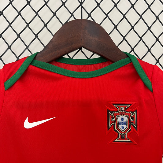 2025-26 Portugal Home Baby Player Soccer Jersey Suit - Portugal Baby Kit