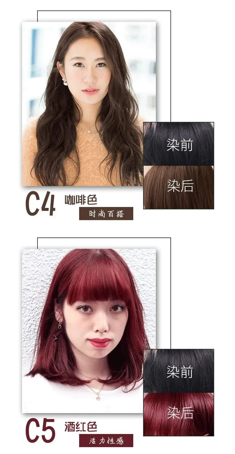 MEIDU 500ml One black hair dye shampoo white to black Dyeing and fixing hair color plant bubble hair dye cream Self dyeing at home