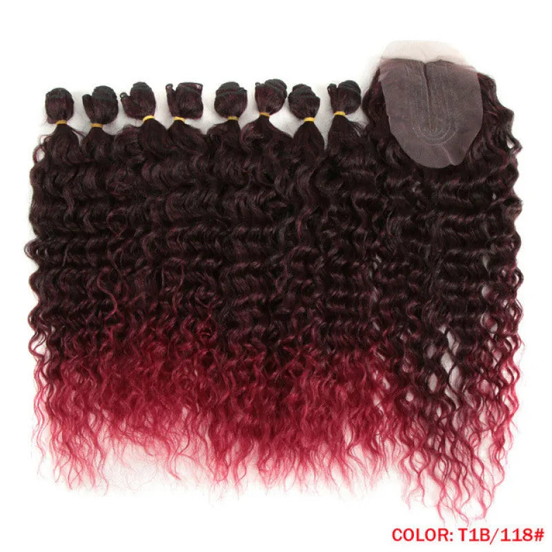 20'' Long Curly High-Temperature Fiber Wig – Synthetic Hair Extension for Women