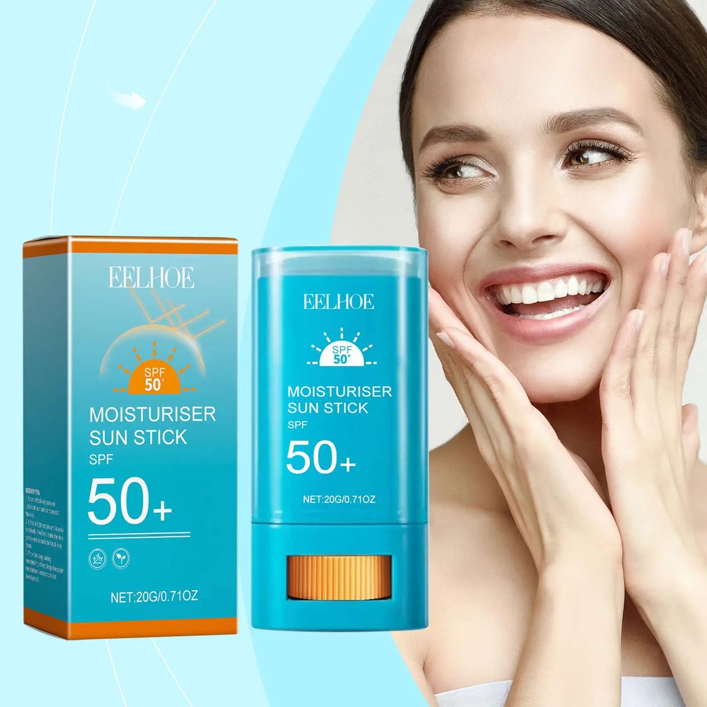EELHOE Hot Summer Deep Moisturizing UV Protective- Moisturizing and Sunscreen Stick SPF 50+