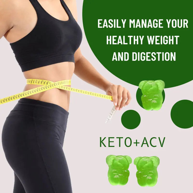 Daynee KETO + ACV Fat Burning Gummies – Vegan Weight Loss & Body Sculpting Supplement with Green Tea & Garcinia (Delicious Berry Flavor)