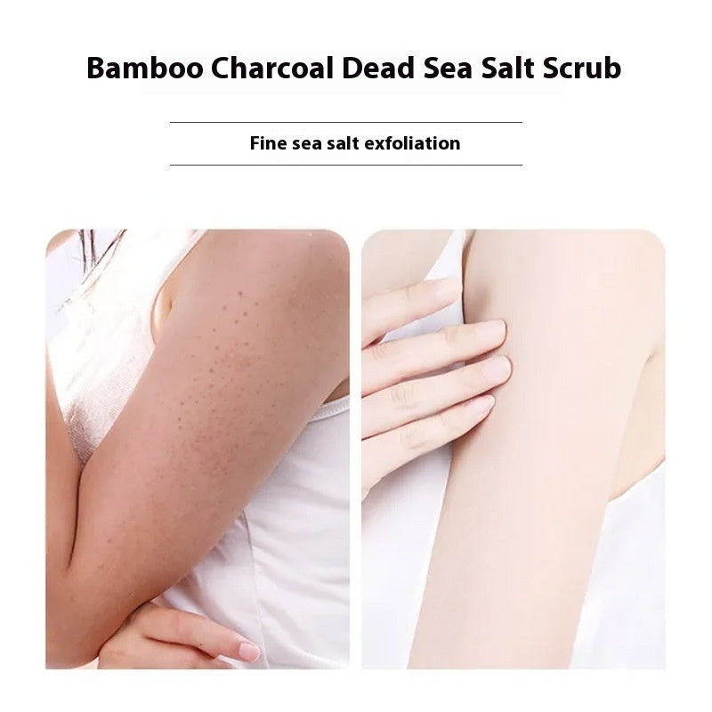 MELAO 100% Natural Bamboo Charcoal Scrub: Deep Cleansing, Exfoliating & Skin Brightening for Face & Body (284g)