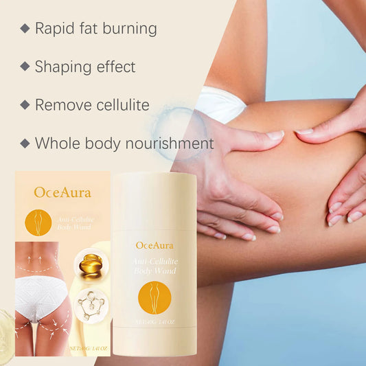 OceAura Anti-Cellulite Body Stick Cream – Retinol, Hyaluronic Acid & Shea Butter for Firming & Toning (40g)