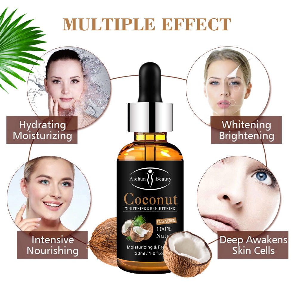 AICHUN BEAUTY Coconut Face Whitening Serum – Brightening, Moisturizing & Dark Spot Reduction (30ml)