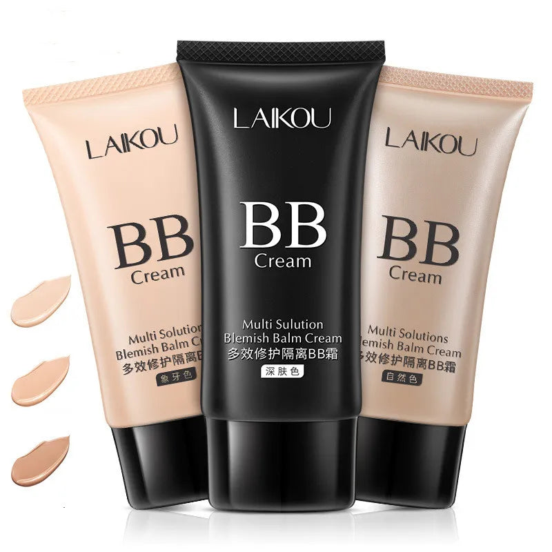 LAIKOU Moisturizing BB Cream & Concealer – Brightening Liquid Foundation for Smooth Skin