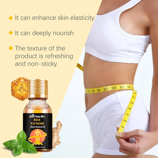 Ximonth Bee Venom Lymphatic Slimming Oil – Natural Body Shaping & Fat Burning Massage Oil