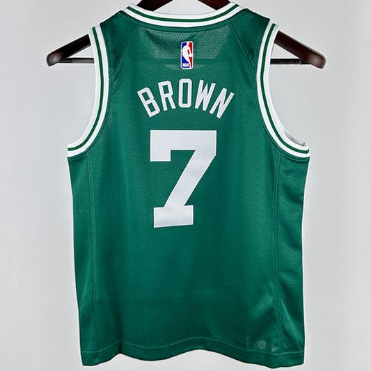 Celtics BROWN #7 Green Kids NBA Jersey