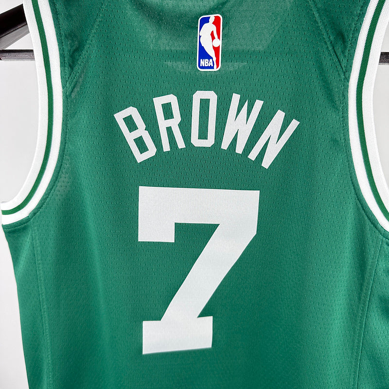 Celtics BROWN #7 Green Kids NBA Jersey