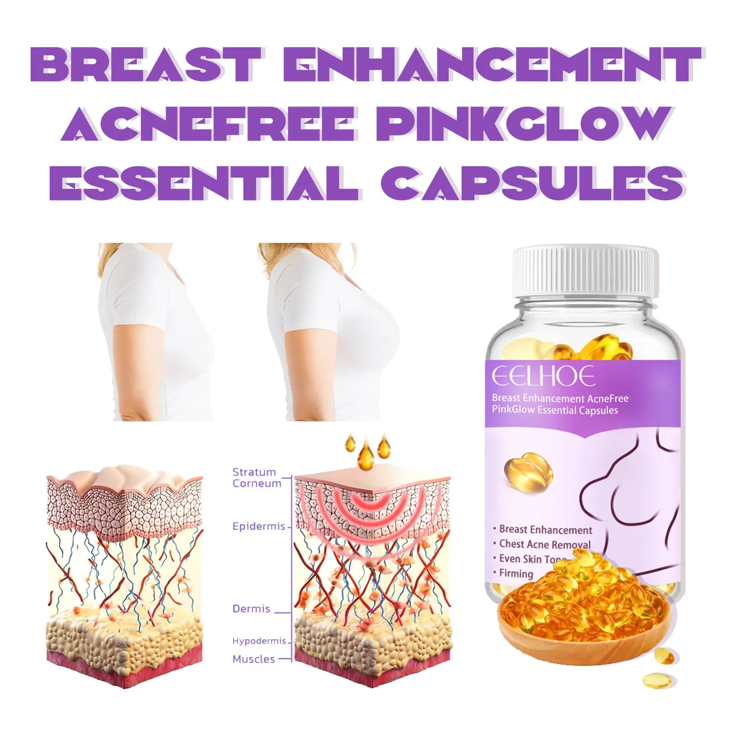 EELHOE Vitamin E-Activated Firming and Lifting Cream for Breasts and Buttocks, Enhances, Lifts, and Tightens