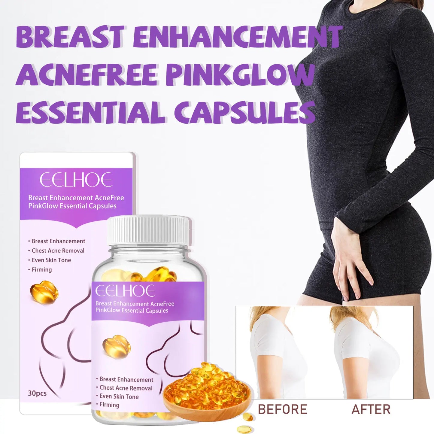 EELHOE Vitamin E-Activated Firming and Lifting Cream for Breasts and Buttocks, Enhances, Lifts, and Tightens