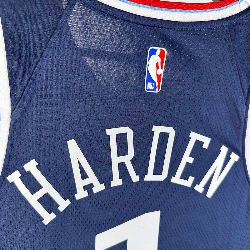 Clippers HARDEN #1 Sapphire Blue NBA Jerseys